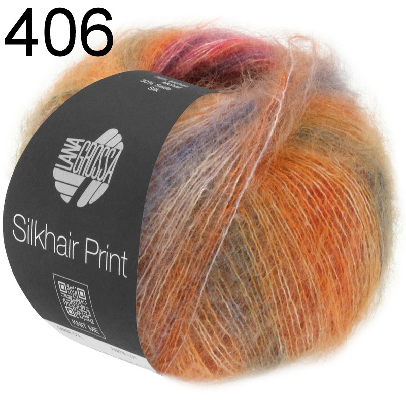 LANA GROSSA Silkhair Print 25 gr 406