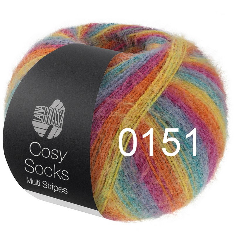 MW 100 Cosy Socks Multi Stripes 0151
