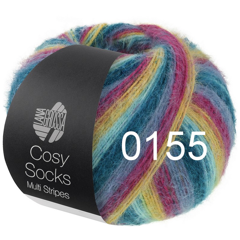 MW 100 Cosy Socks Multi Stripes 0155